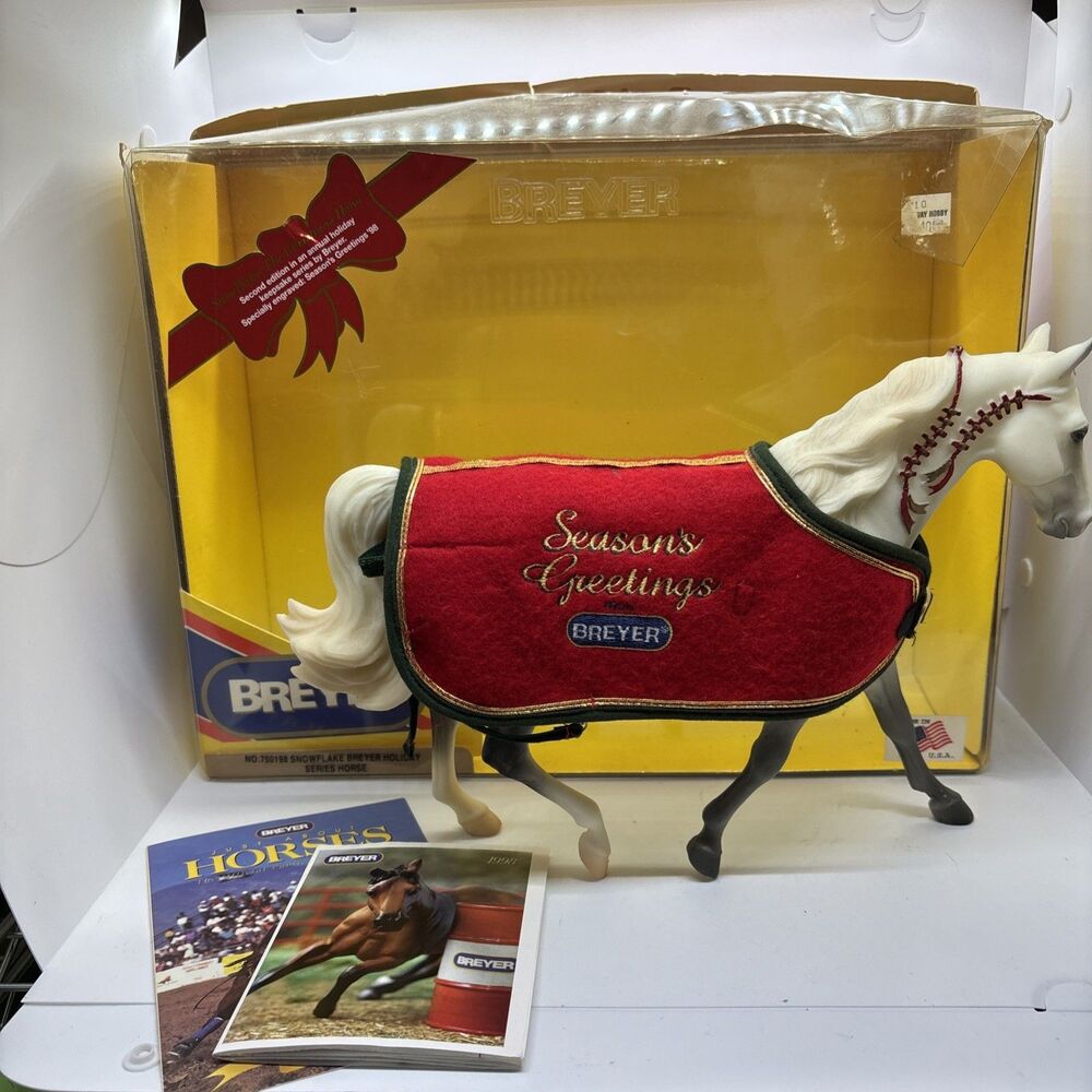 Breyer Christmas Holiday Horse #750198 Snowflake Missouri Fox Trotter 1998 Box